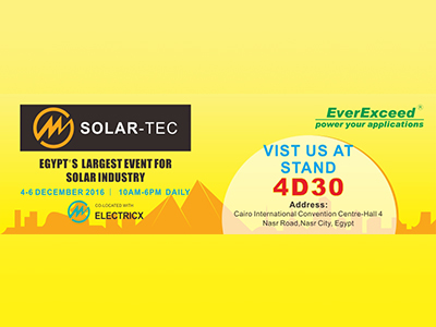 مرحبًا بكم في زيارة EverExceed في Electricx & Solar-Tec 2016