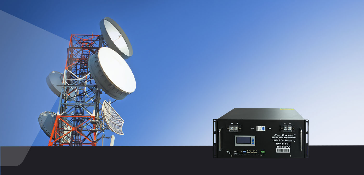 بطاريات LiFePO4 من شركة Telecom بقدرة 48 فولت و150 أمبير/ساعة